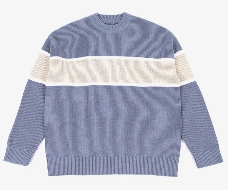 Men's knitting Pullover jacquard design round neck sweater (2)