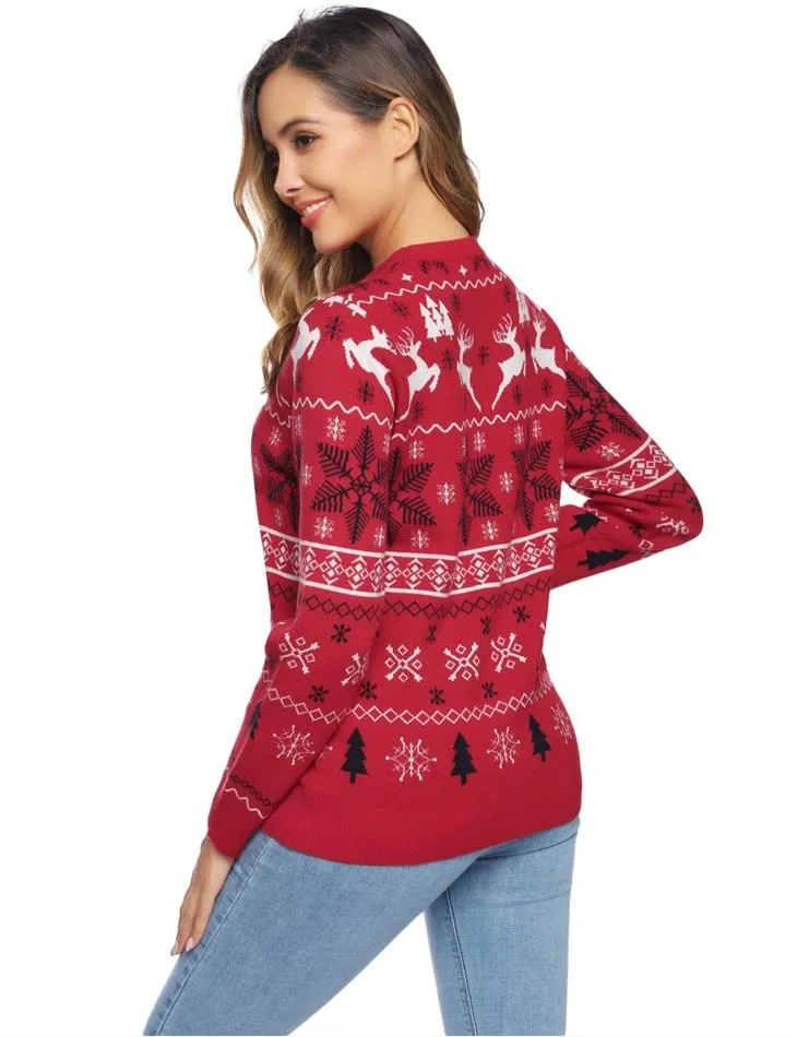 Christmas Sweater Jacquard Design Unisex Family Knitwear Set Sweater